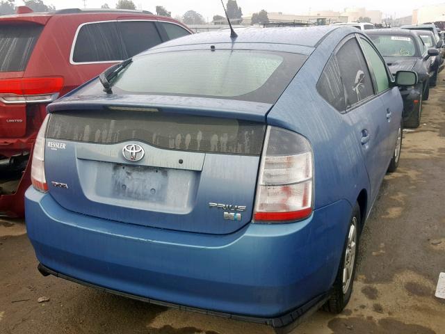 JTDKB20U157054648 - 2005 TOYOTA PRIUS BLUE photo 4