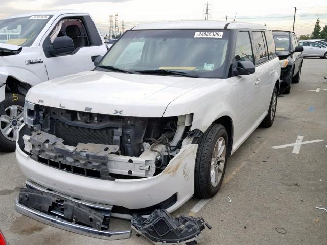 2FMGK5B86DBD03244 - 2013 FORD FLEX SE WHITE photo 2