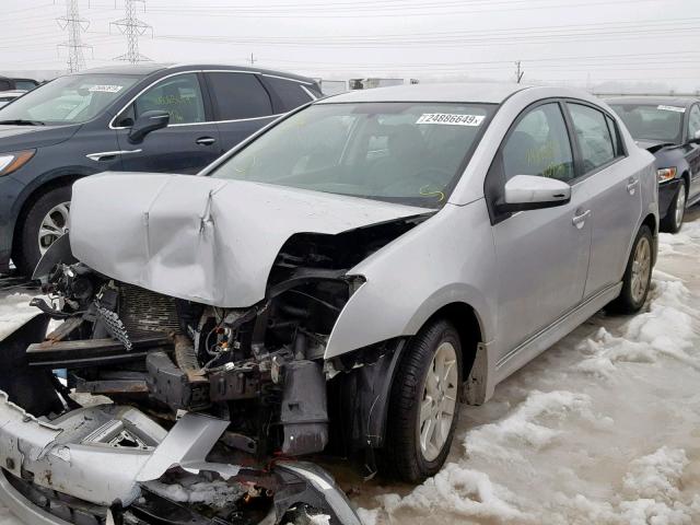 3N1AB6AP5CL703388 - 2012 NISSAN SENTRA 2.0 SILVER photo 2