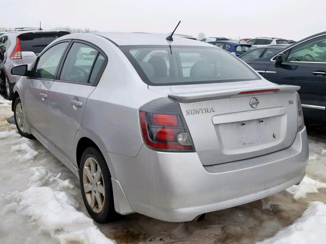 3N1AB6AP5CL703388 - 2012 NISSAN SENTRA 2.0 SILVER photo 3