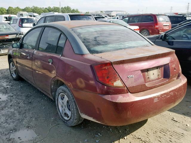 1G8AF52F43Z190039 - 2003 SATURN ION LEVEL MAROON photo 3