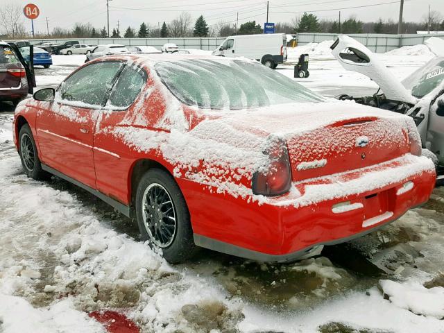 2G1WW12E819249783 - 2001 CHEVROLET MONTE CARL RED photo 3