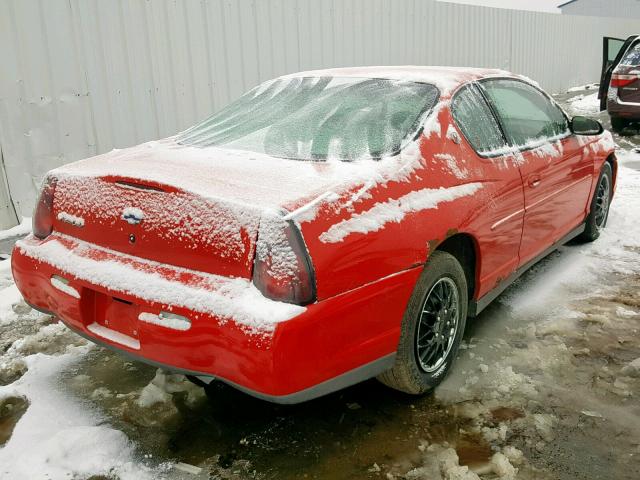 2G1WW12E819249783 - 2001 CHEVROLET MONTE CARL RED photo 4