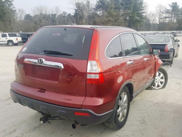 JHLRE48757C068596 - 2007 HONDA CR-V EXL BURGUNDY photo 4