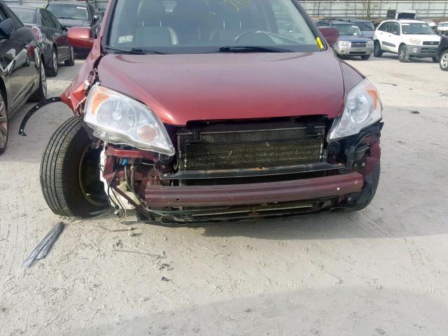 JHLRE48757C068596 - 2007 HONDA CR-V EXL BURGUNDY photo 9