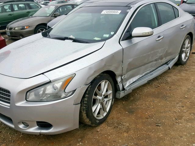 1N4AA51EX9C802176 - 2009 NISSAN MAXIMA S SILVER photo 9