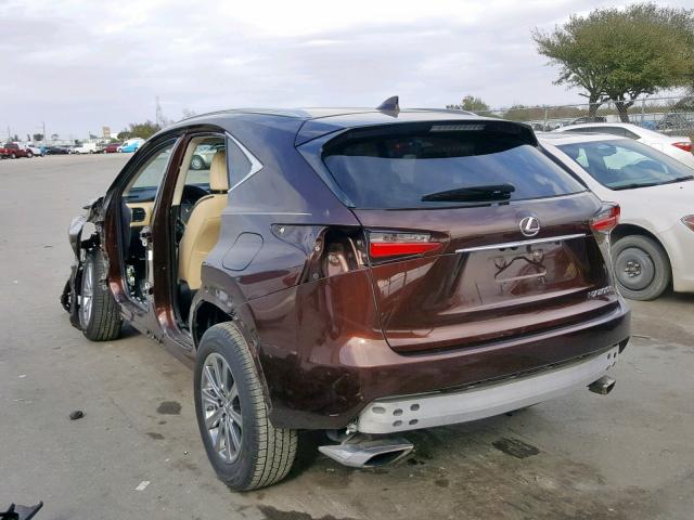 JTJYARBZ5G2022989 - 2016 LEXUS NX 200T BROWN photo 3