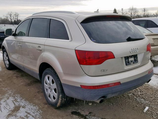 WA1BY74L27D067906 - 2007 AUDI Q7 3.6 QUA TAN photo 3