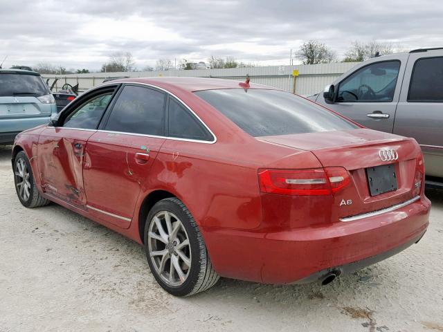 WAUSG74F99N055961 - 2009 AUDI A6 RED photo 3