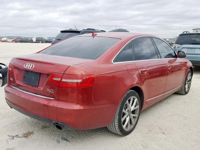 WAUSG74F99N055961 - 2009 AUDI A6 RED photo 4