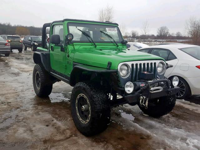 1J4FA39S45P323943 - 2005 JEEP WRANGLER X GREEN photo 1