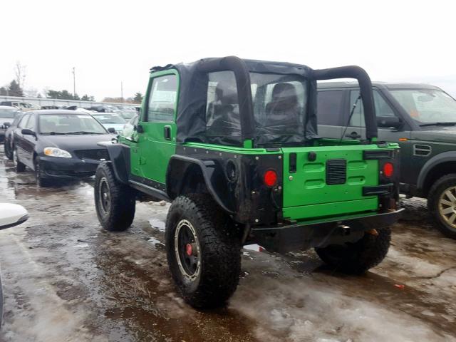 1J4FA39S45P323943 - 2005 JEEP WRANGLER X GREEN photo 3