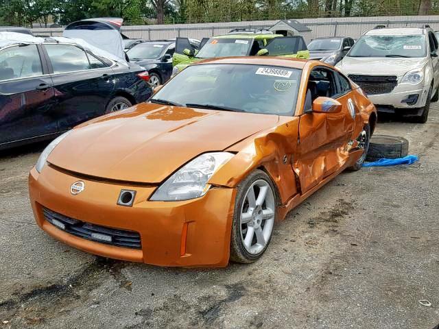 JN1AZ34EX3T009425 - 2003 NISSAN 350Z COUPE ORANGE photo 2