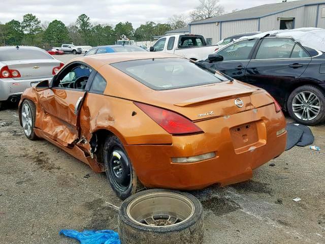 JN1AZ34EX3T009425 - 2003 NISSAN 350Z COUPE ORANGE photo 3