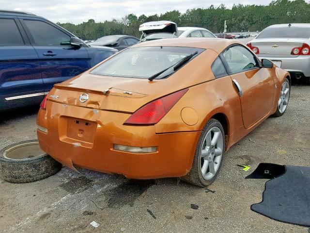 JN1AZ34EX3T009425 - 2003 NISSAN 350Z COUPE ORANGE photo 4