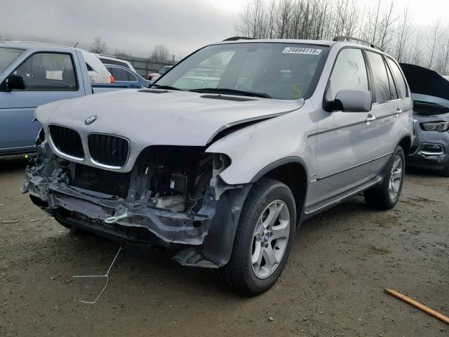 5UXFA13584LU23089 - 2004 BMW X5 3.0I SILVER photo 2