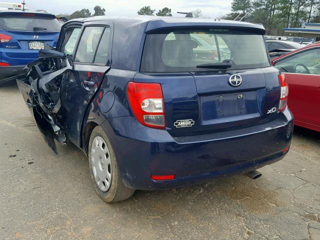 JTKKUPB42E1043299 - 2014 TOYOTA SCION XD BLUE photo 3