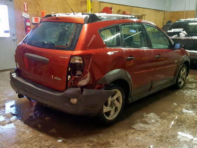 5Y2SL62864Z420451 - 2004 PONTIAC VIBE წითელი ფოტო 4