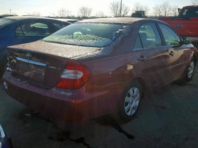 4T1BE32K53U162404 - 2003 TOYOTA CAMRY LE RED photo 4