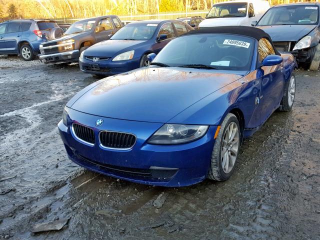 4USBU33597LW70753 - 2007 BMW Z4 3.0 BLUE photo 2