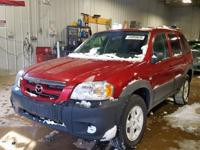 4F2YZ92Z05KM57203 - 2005 MAZDA TRIBUTE I RED photo 2