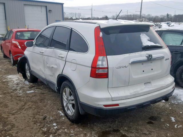 JHLRE4H71BC004824 - 2011 HONDA CR-V EXL WHITE photo 3