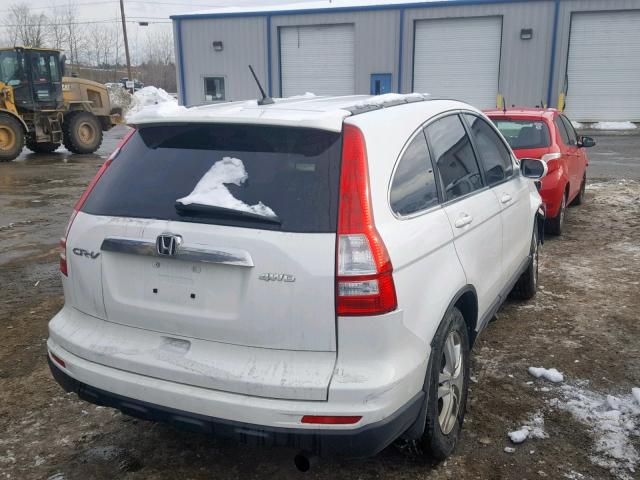 JHLRE4H71BC004824 - 2011 HONDA CR-V EXL WHITE photo 4