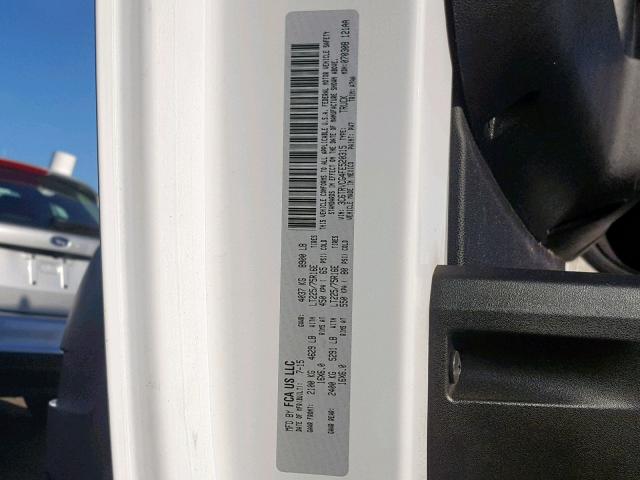 3C6TRVCG4FE520315 - 2015 RAM PROMASTER 白色 照片 10