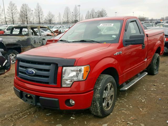 1FTMF1CW0AKB22840 - 2010 FORD F150 RED photo 2