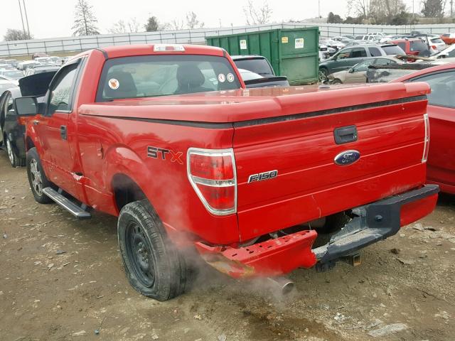 1FTMF1CW0AKB22840 - 2010 FORD F150 RED photo 3