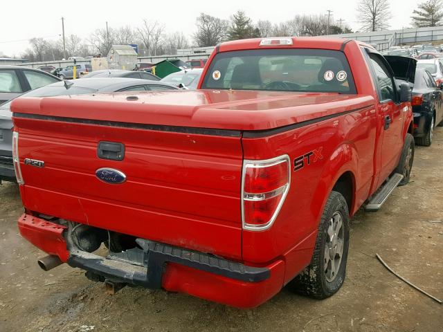 1FTMF1CW0AKB22840 - 2010 FORD F150 RED photo 4