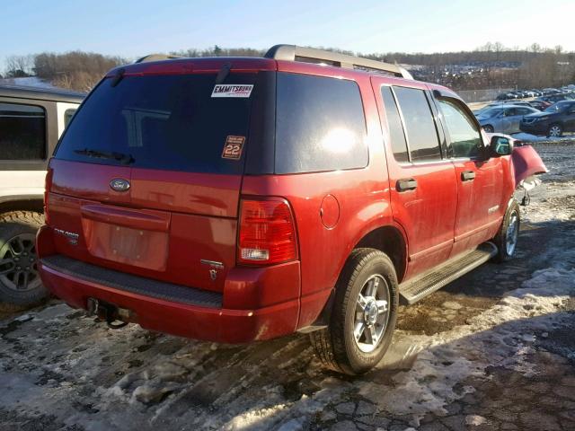 1FMZU73W15UA46338 - 2005 FORD EXPLORER X RED photo 4