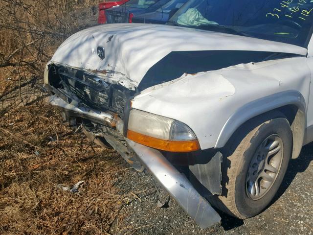 1D7HL48N93S174391 - 2003 DODGE DAKOTA QUA WHITE photo 9