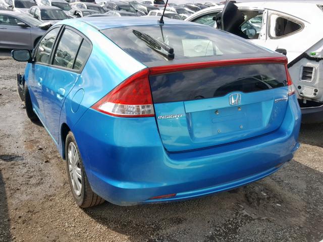 JHMZE2H55AS032127 - 2010 HONDA INSIGHT LX BLUE photo 3