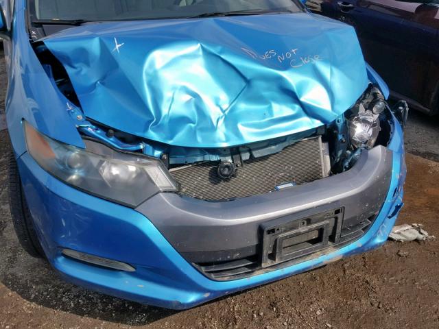 JHMZE2H55AS032127 - 2010 HONDA INSIGHT LX BLUE photo 9