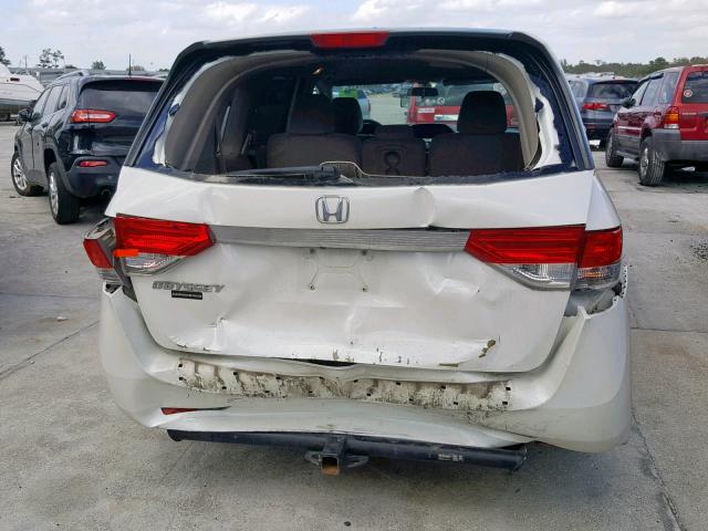 5FNRL5H45EB125202 - 2014 HONDA ODYSSEY EX WHITE photo 9