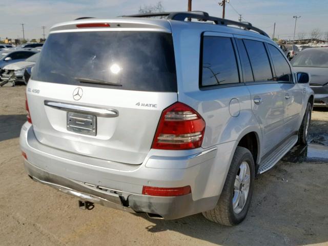 4JGBF71E97A196112 - 2007 MERCEDES-BENZ GL 450 4MA SILVER photo 4