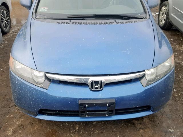 1HGFA16577L038741 - 2007 HONDA CIVIC LX BLUE photo 9