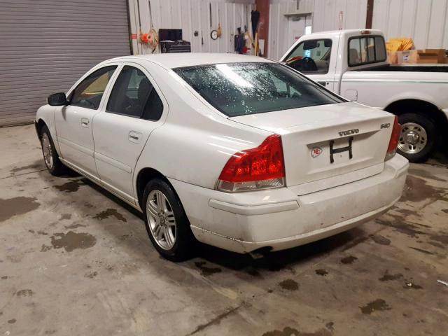 YV1RS592272633532 - 2007 VOLVO S60 2.5T WHITE photo 3