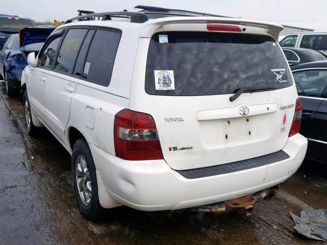 JTEHP21A170190270 - 2007 TOYOTA HIGHLANDER WHITE photo 3