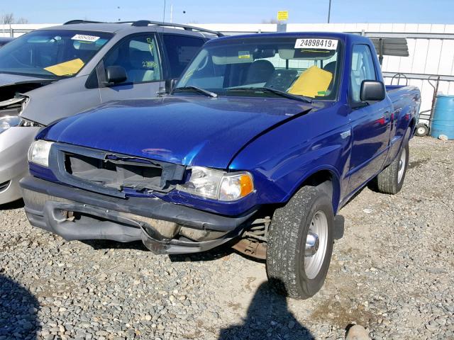 4F4YR12D33TM07206 - 2003 MAZDA B2300 BLUE photo 2