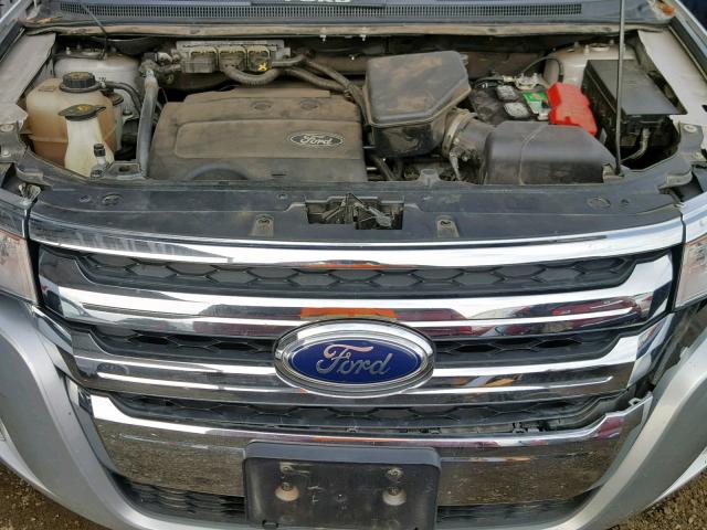 2FMDK3JC9DBE11581 - 2013 FORD EDGE SEL SILVER photo 7