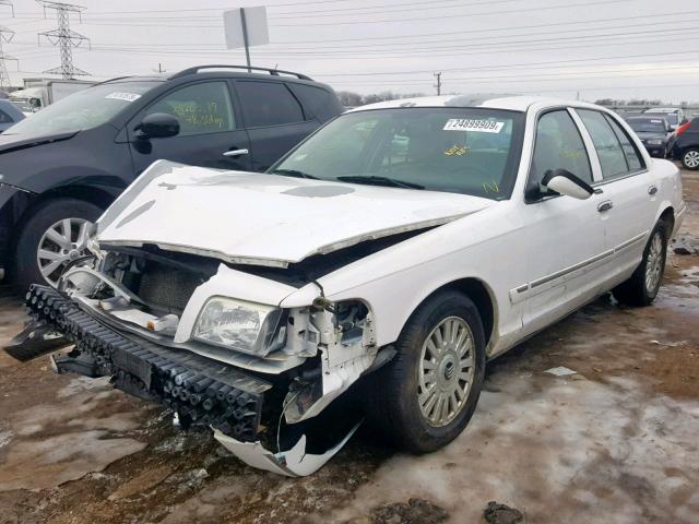 2MEFM75V77X638056 - 2007 MERCURY GRAND MARQ WHITE photo 2