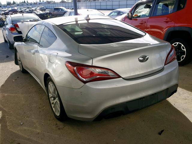 KMHHT6KD0DU103748 - 2013 HYUNDAI GENESIS CO SILVER photo 3