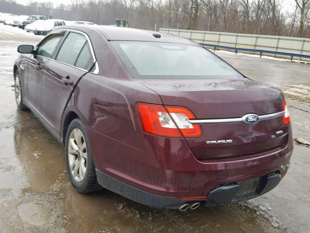 1FAHP2EW8BG114187 - 2011 FORD TAURUS SEL MAROON photo 3