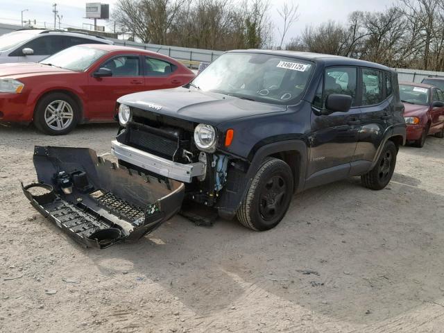 ZACCJAAT1FPB22796 - 2015 JEEP RENEGADE S BLACK photo 2