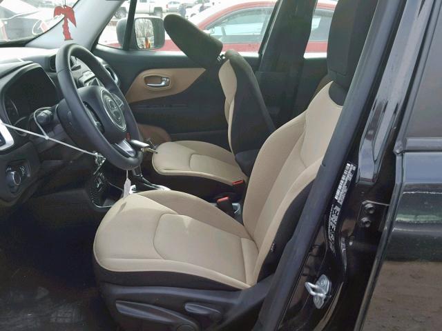 ZACCJAAT1FPB22796 - 2015 JEEP RENEGADE S BLACK photo 5