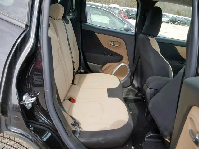 ZACCJAAT1FPB22796 - 2015 JEEP RENEGADE S BLACK photo 6