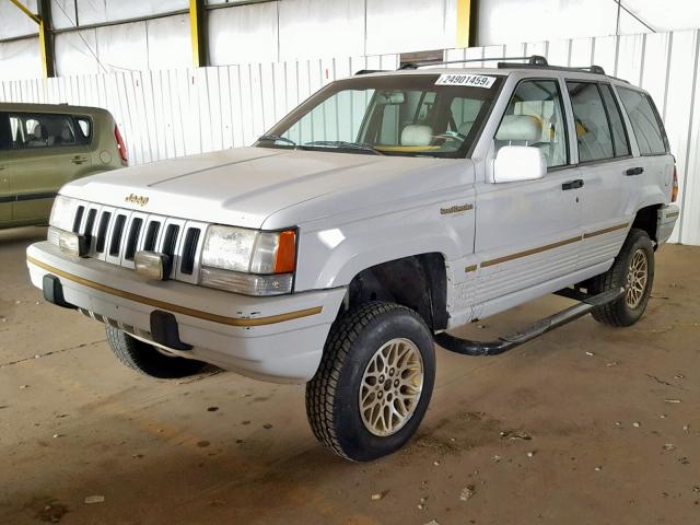 1J4GZ78Y6SC541539 - 1995 JEEP GRAND CHER WHITE photo 2