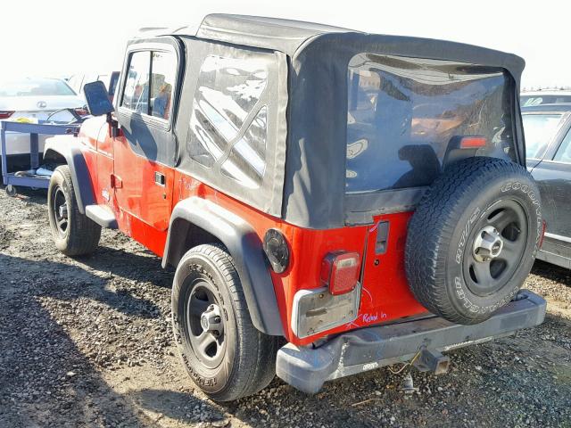 1J4FY29P6VP462988 - 1997 JEEP WRANGLER / RED photo 3